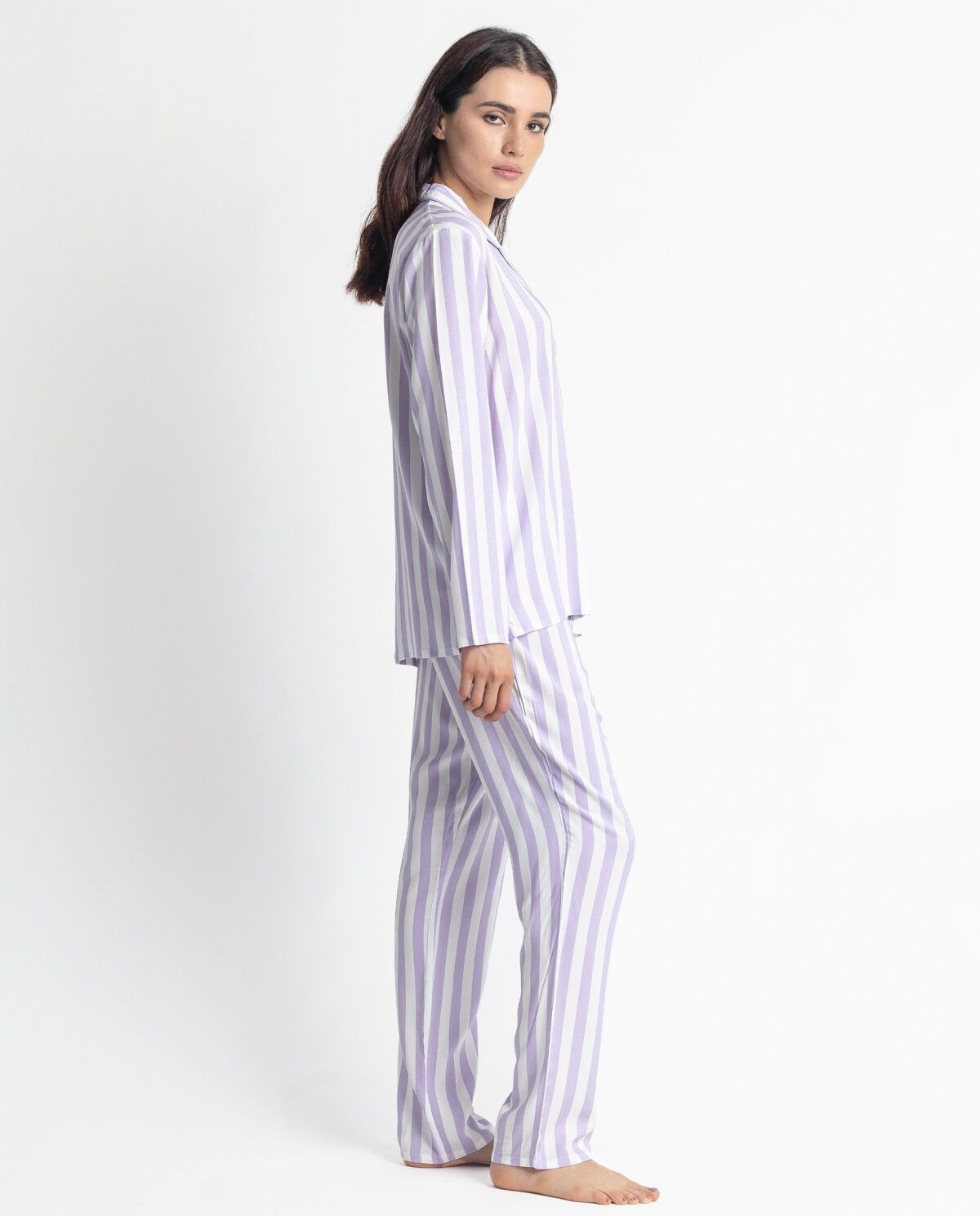 ADMAS CLASSIC Pijama Manga Larga Abierto Classic Stripes para Mujer - Imagen 2