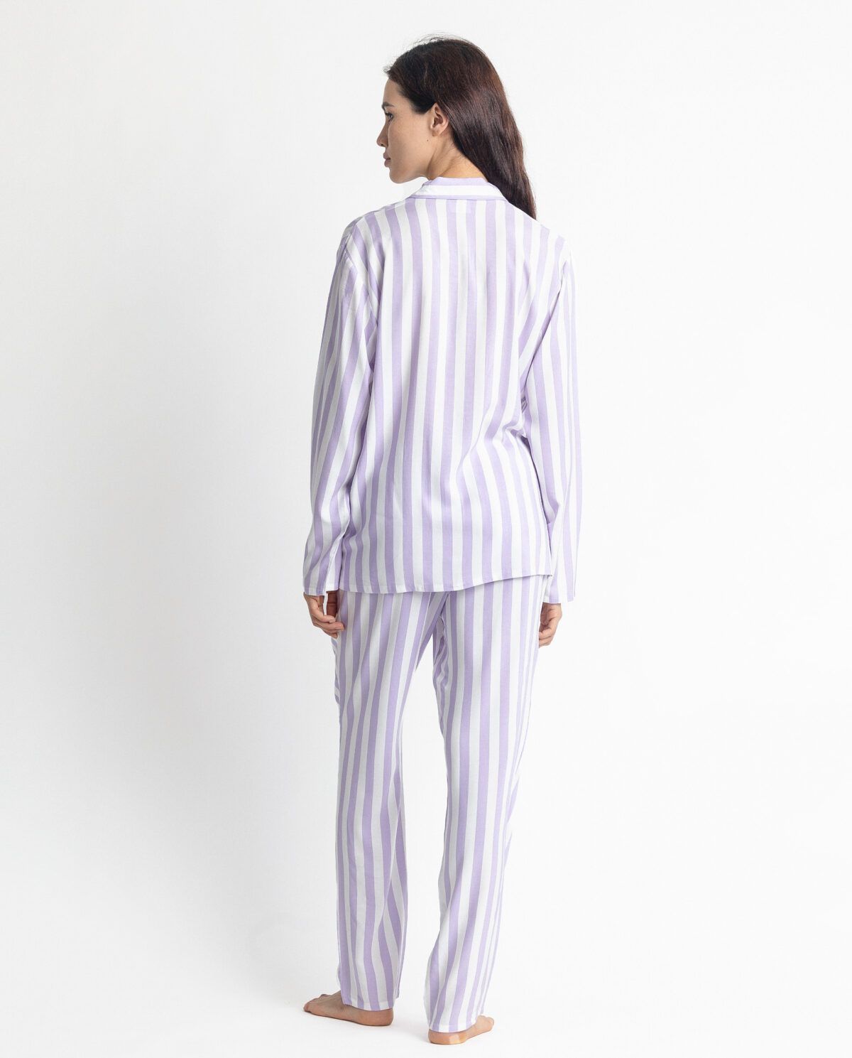 ADMAS CLASSIC Pijama Manga Larga Abierto Classic Stripes para Mujer - Imagen 3