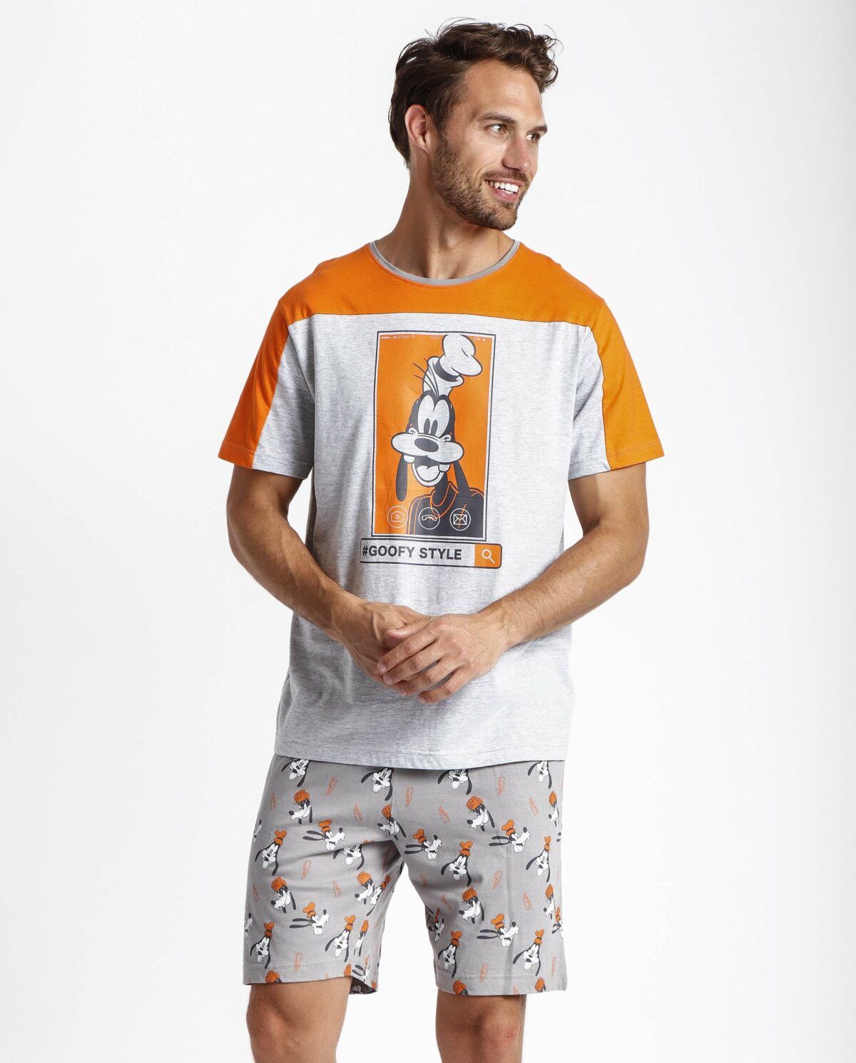 DISNEY Pijama Manga Corta Goofy para Hombre