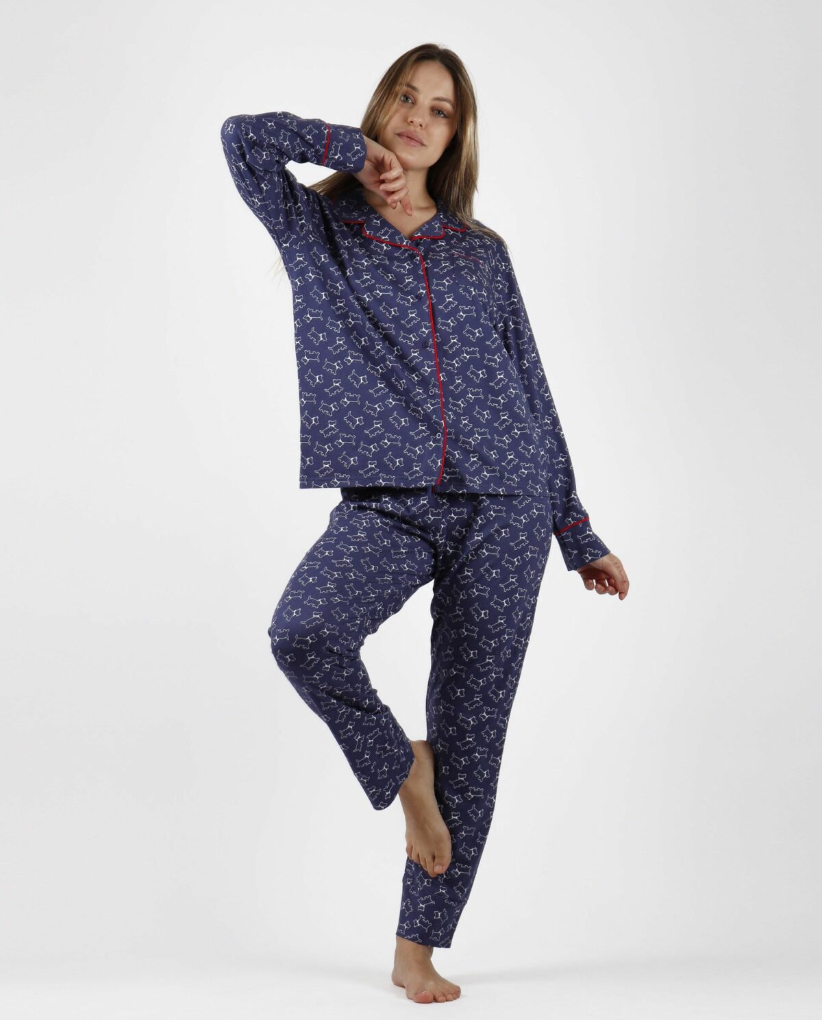 ADMAS Pijama Abierto Manga Larga Lou Lou Winter para Mujer