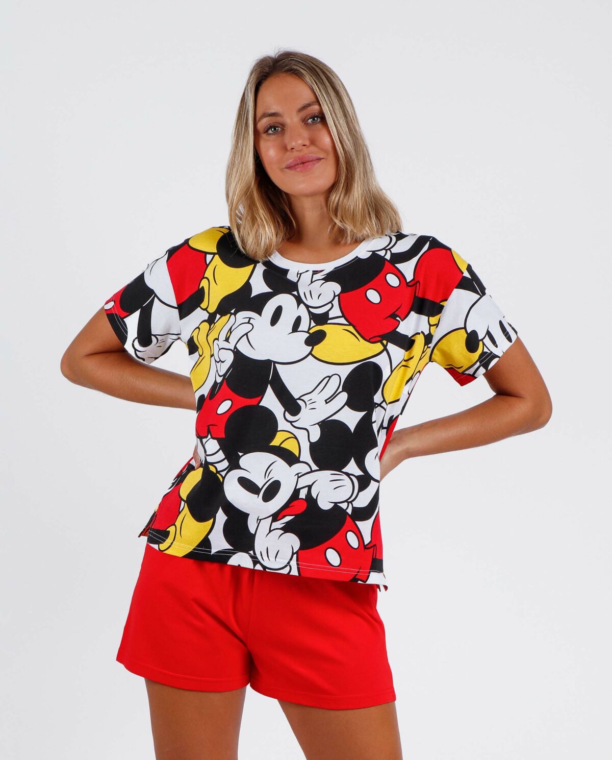 DISNEY Pijama Manga Corta Big Mickey para Mujer