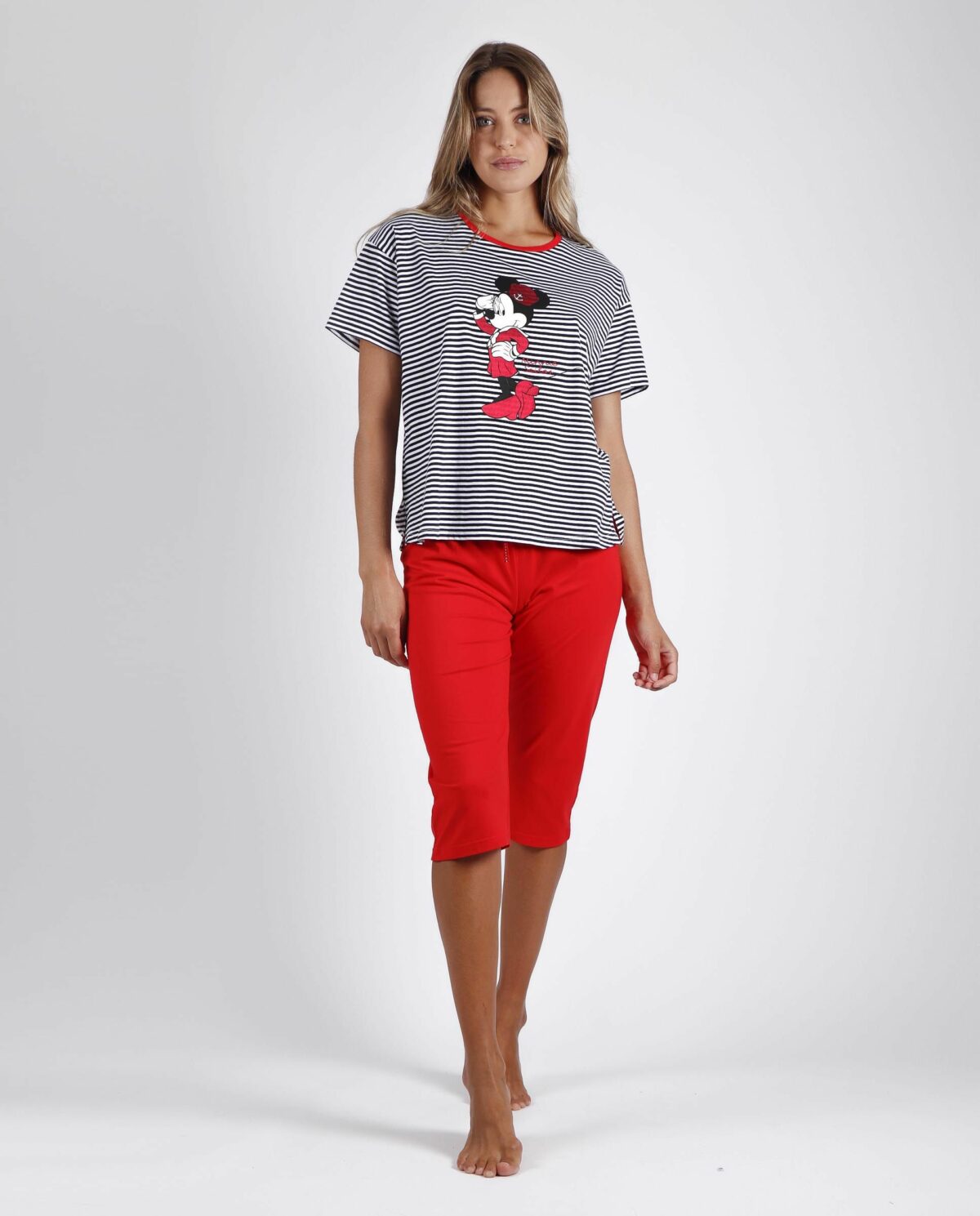 DISNEY Pijama Manga Corta Minnie Sailor para Mujer