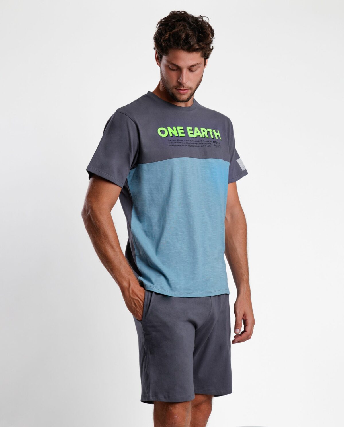 NEW PLAN Pijama Manga Corta One Earth para Hombre - Imagen 3