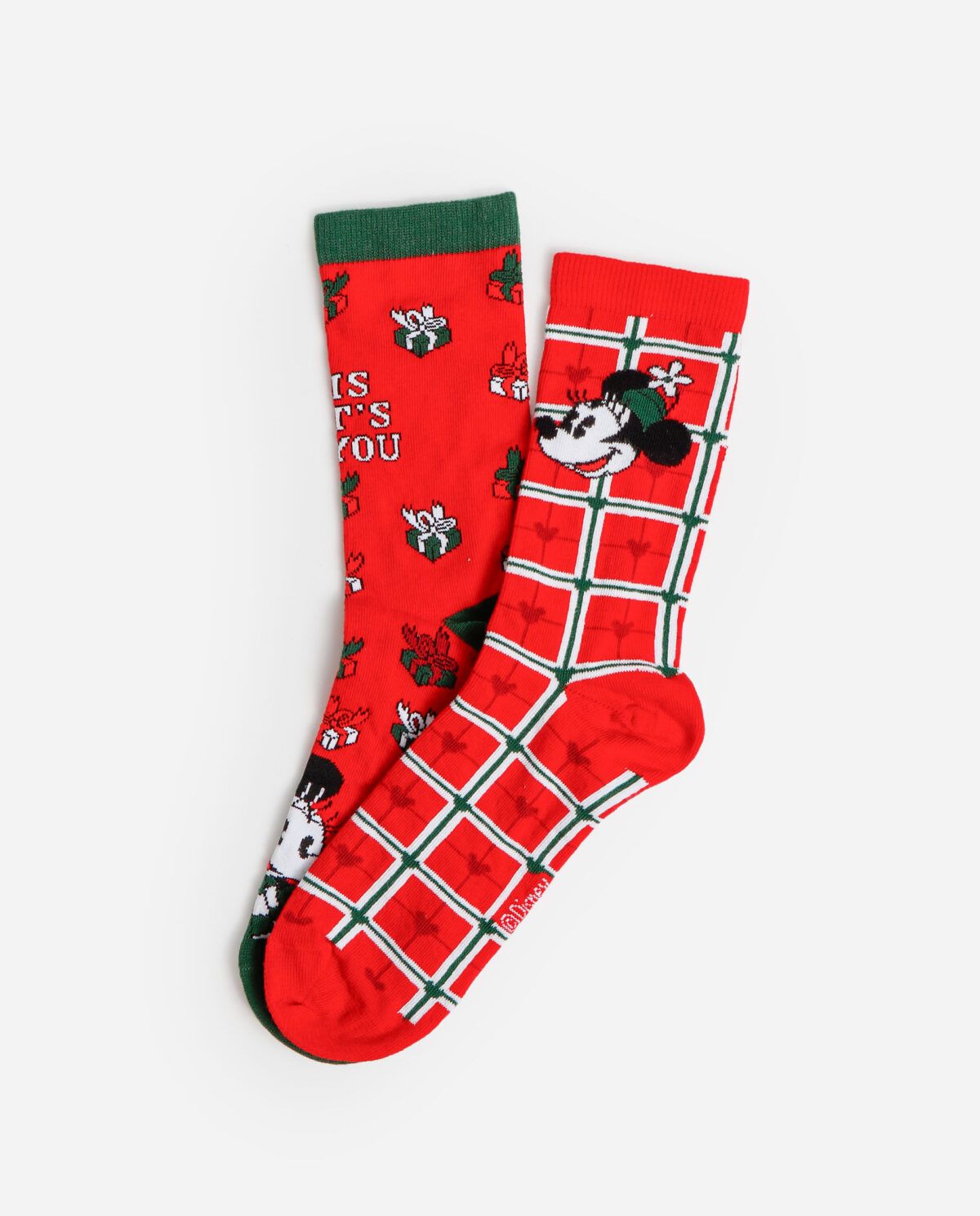 DISNEY Calcetines Holidays Caja Regalo para Mujer, (Pack 2 pares / Caja 12 packs)