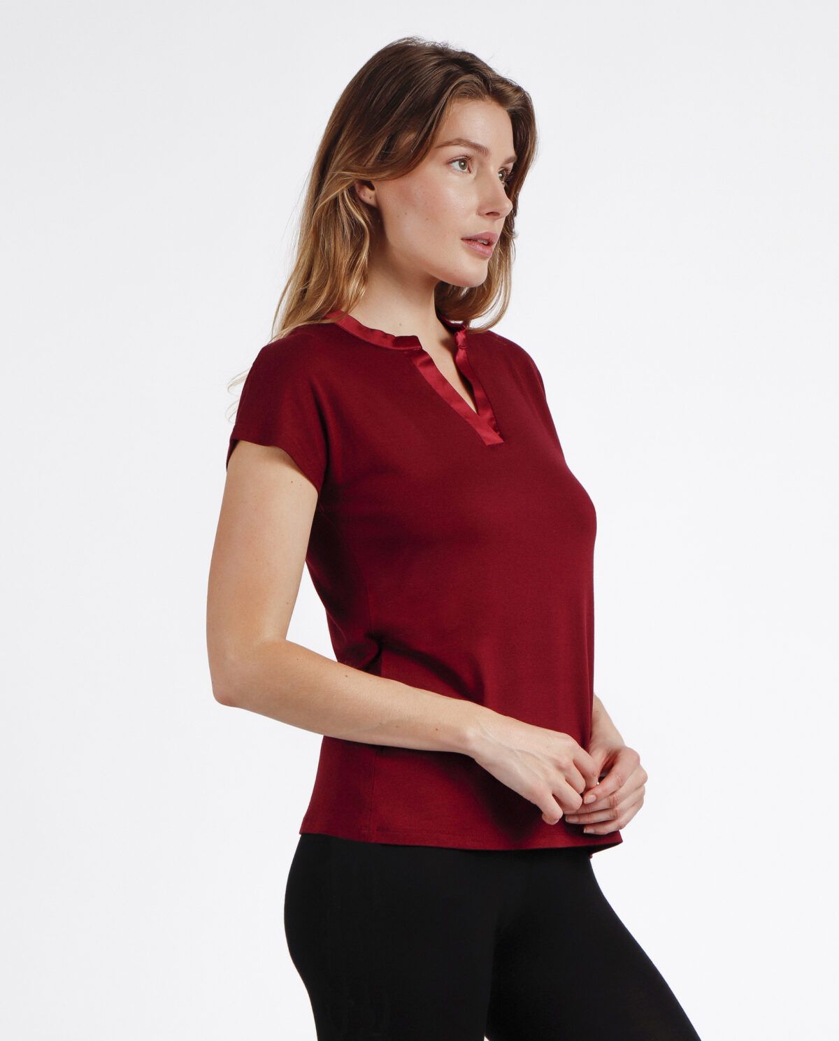 ADMAS Camiseta Manga Corta Tapeta Raso para Mujer - Imagen 3