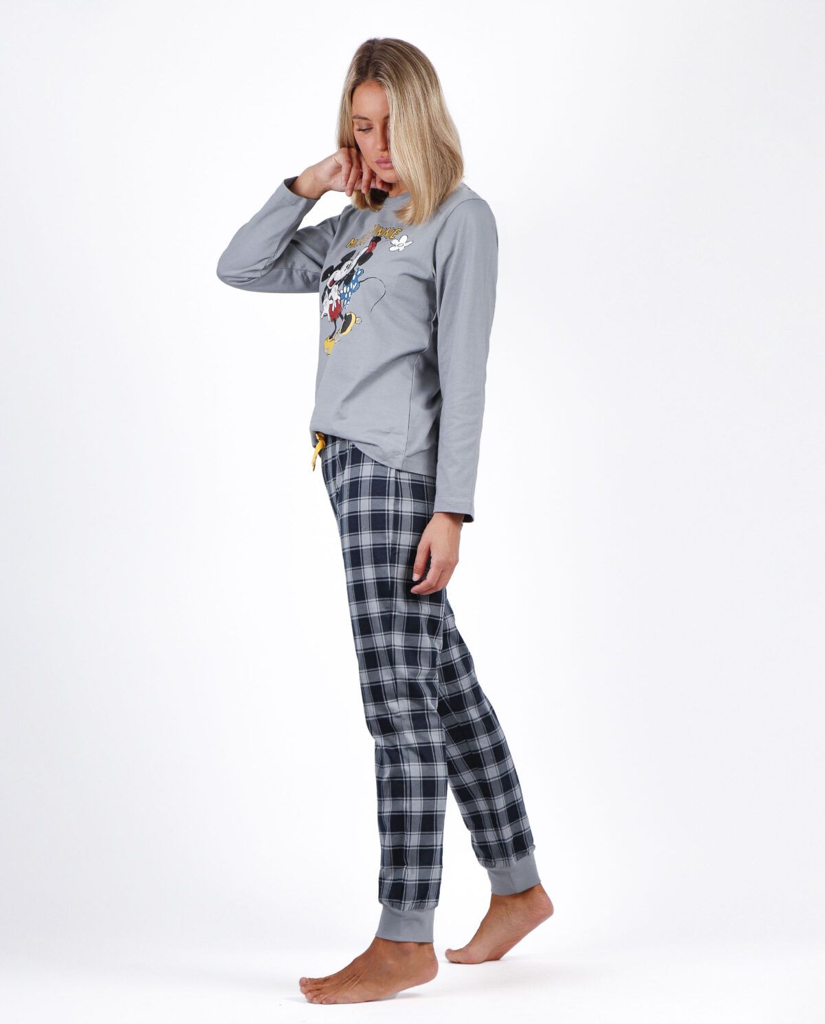 DISNEY Pijama Manga Larga Mickey Grey para Mujer - Imagen 2