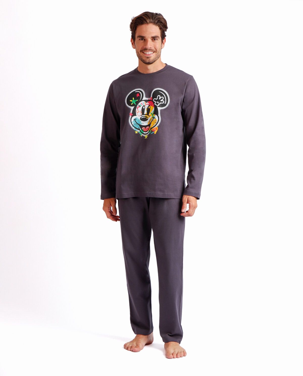 DISNEY Pijama Manga Larga Steet Graffiti para Hombre