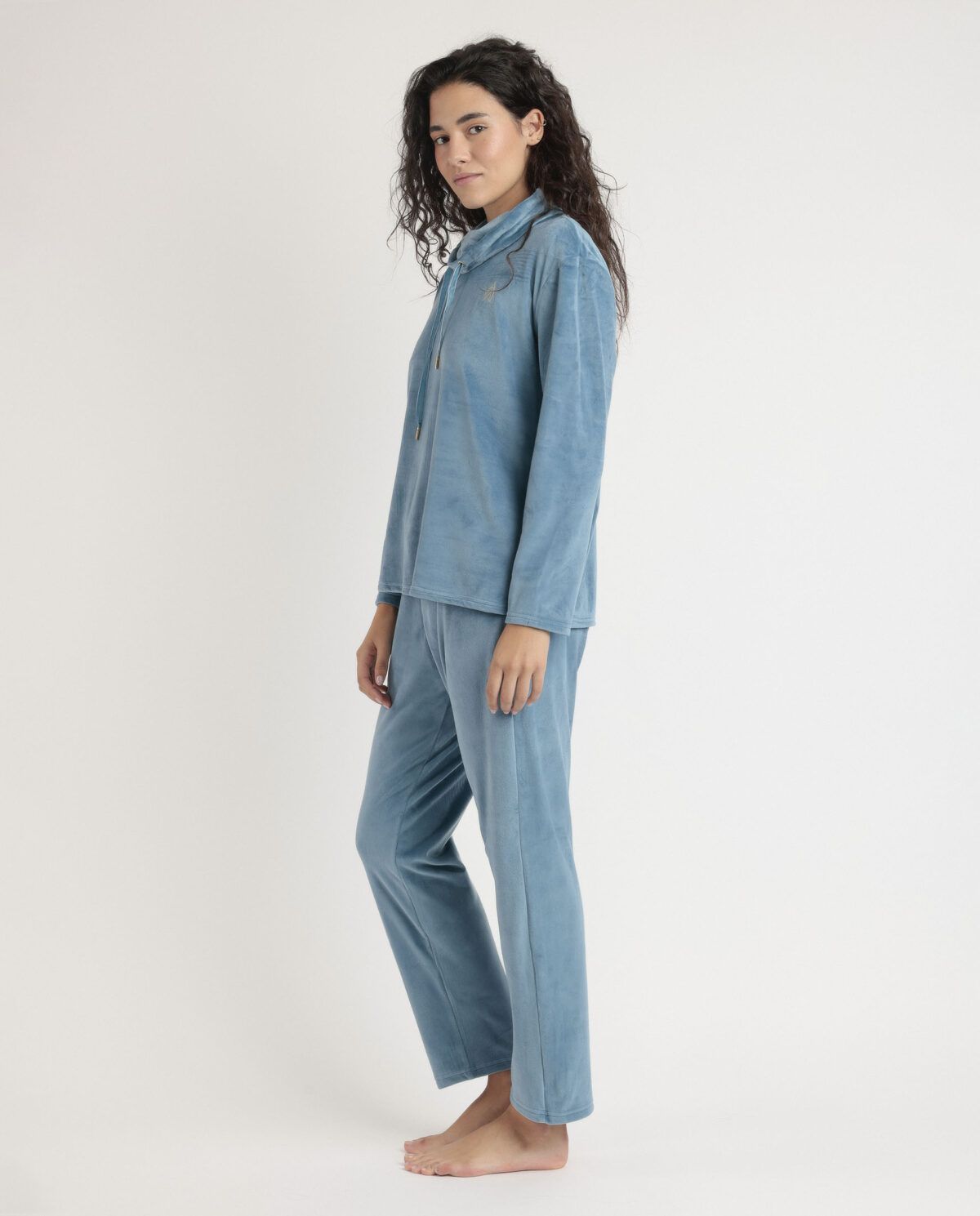 ADMAS LUXURY Pijama Manga Larga Velvet Tracksuit para Mujer - Imagen 2