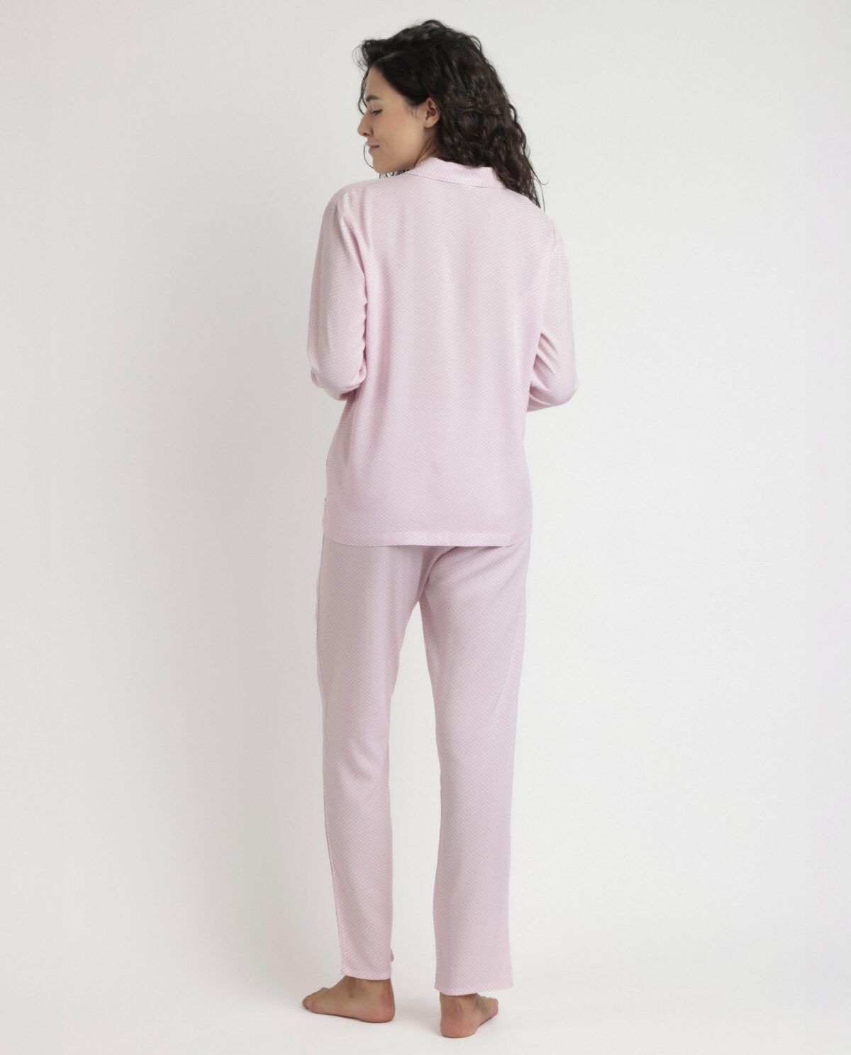 ADMAS CLASSIC Pijama Abierto Manga Larga Classic Spiga para Mujer - Imagen 3