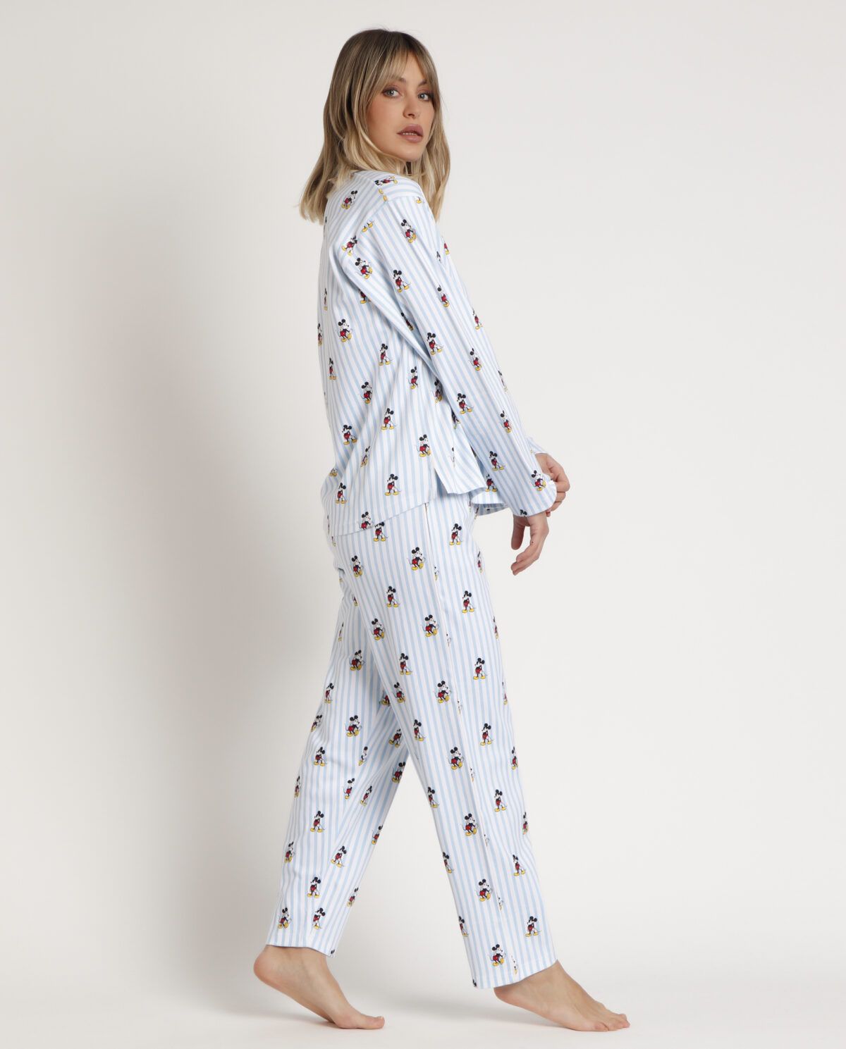 DISNEY Pijama Abierto Manga Larga Mickey New York para Mujer - Imagen 2