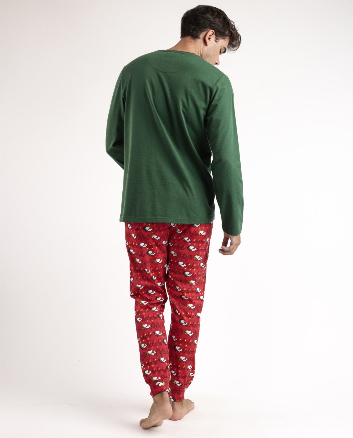 PEANUTS Pijama Manga Larga Ho Ho Ho para Hombre - Imagen 2