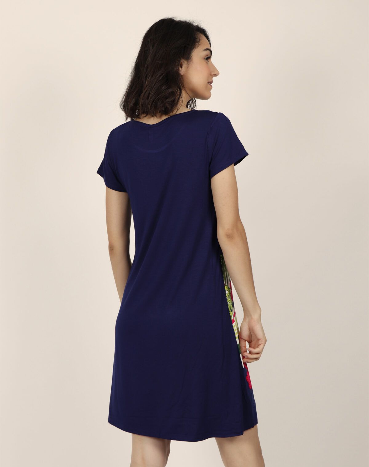 ADMAS Vestido Barca Navy Flowers para Mujer - Imagen 3