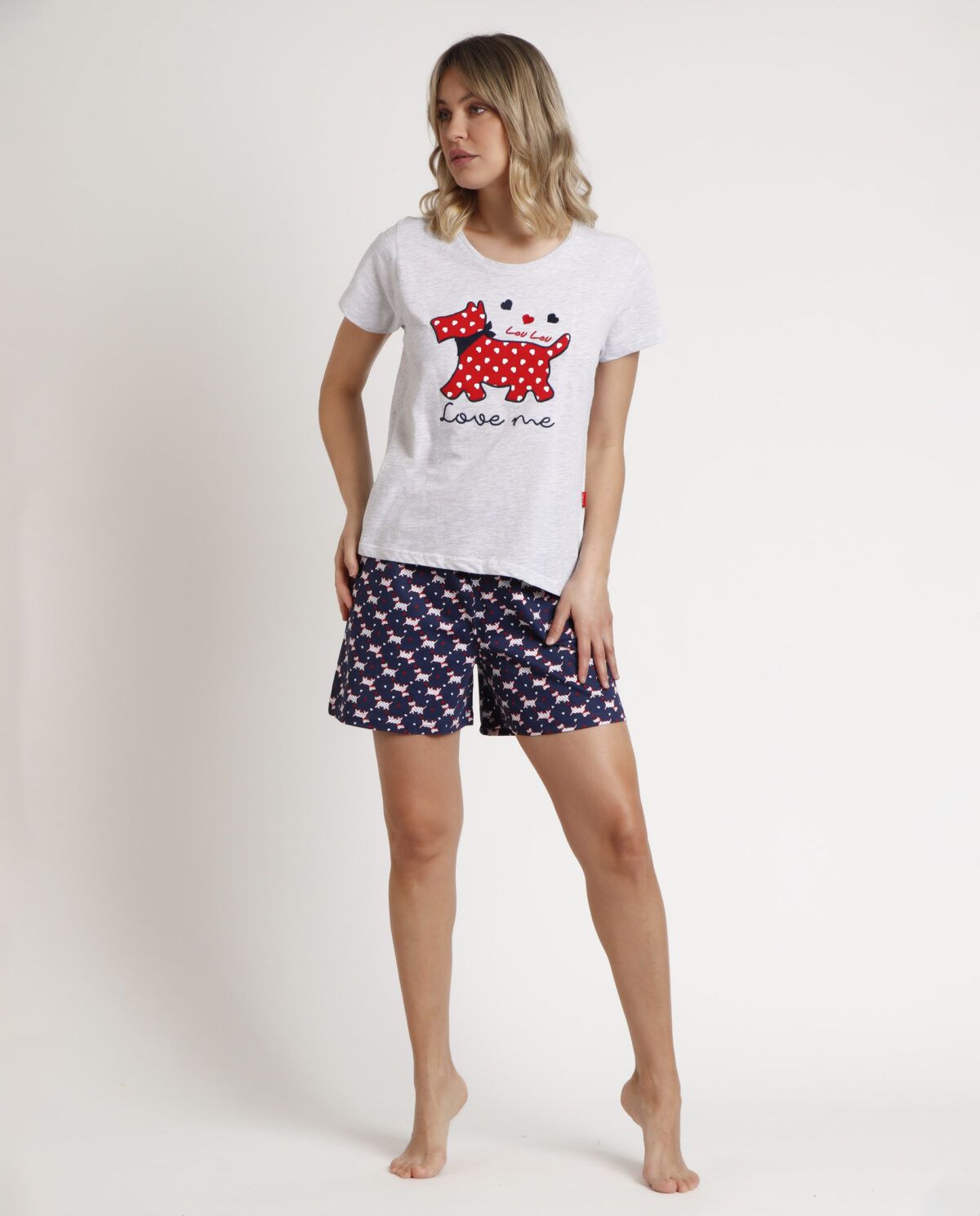 ADMAS Pijama Manga Corta Lou Lou Love Me para Mujer