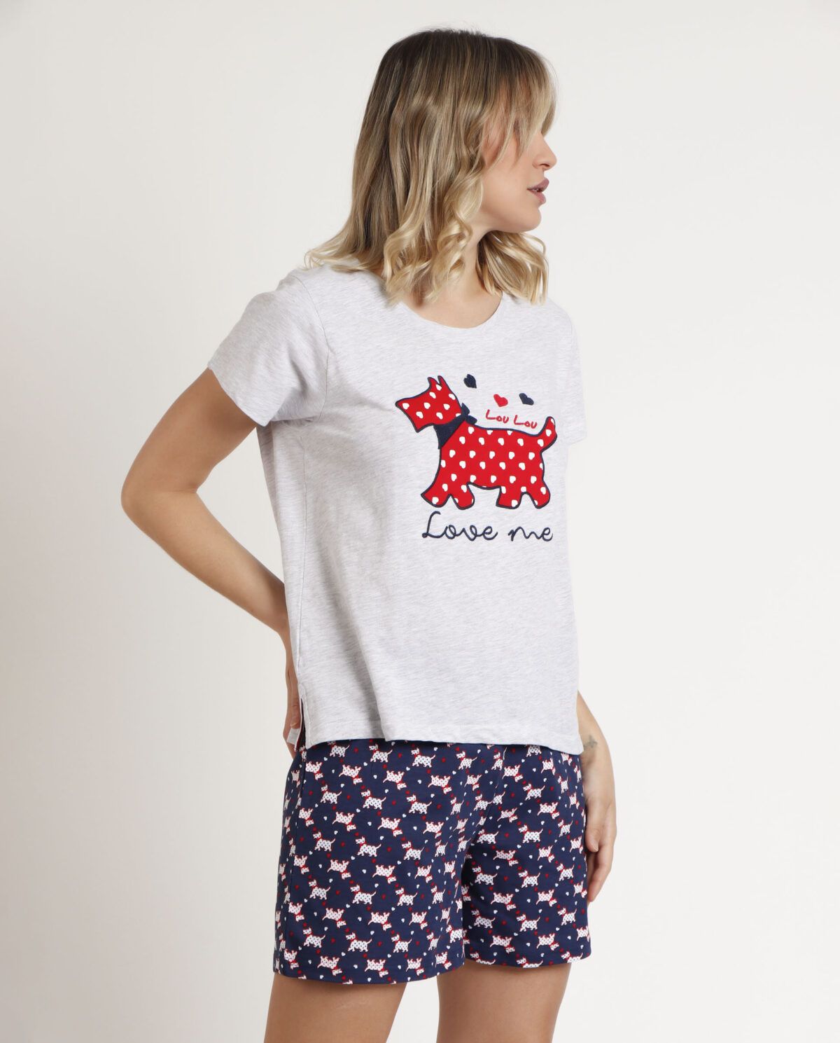 ADMAS Pijama Manga Corta Lou Lou Love Me para Mujer - Imagen 2