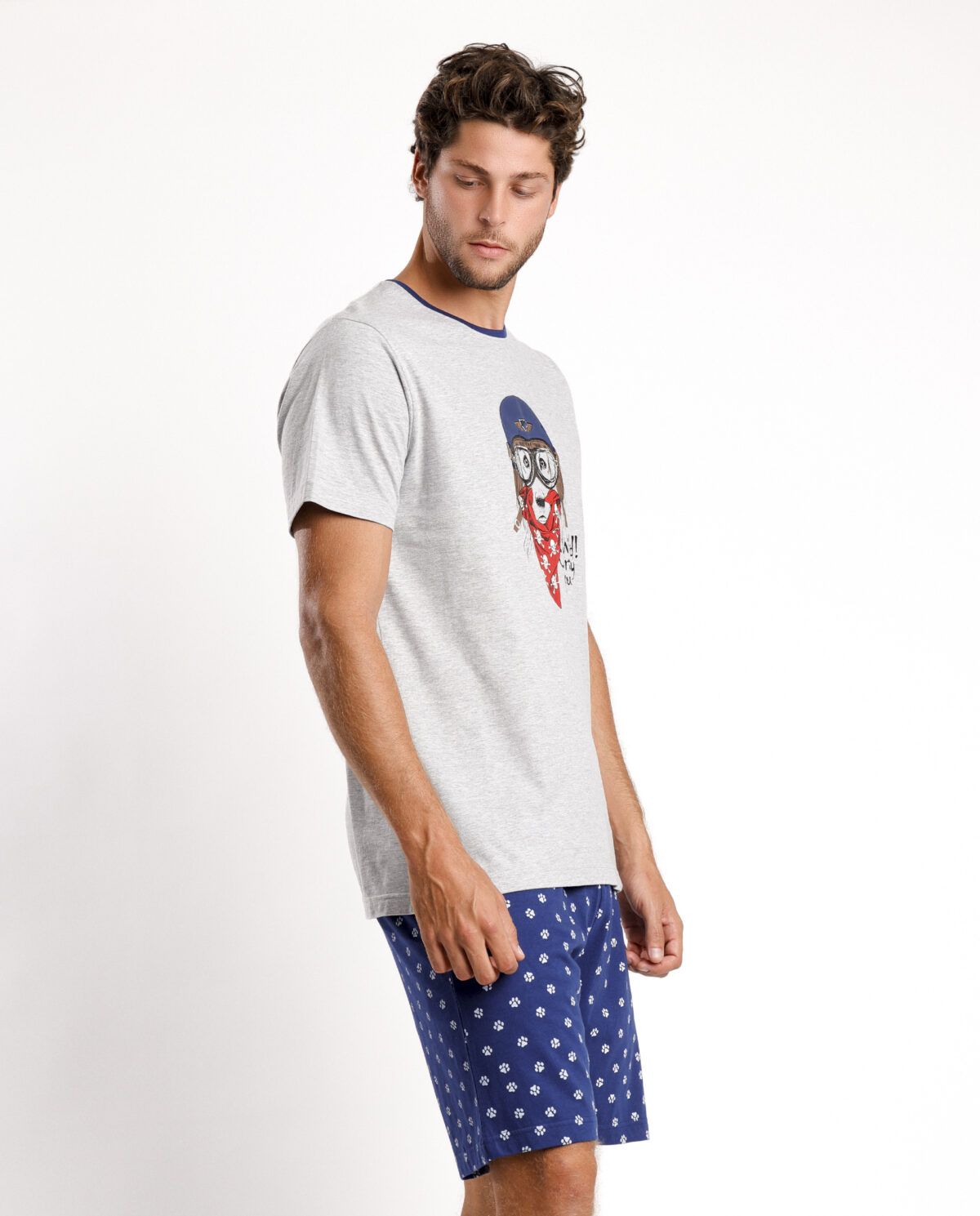 DIVER Pijama Manga Corta Wild Crazy Guy para Hombre - Imagen 3