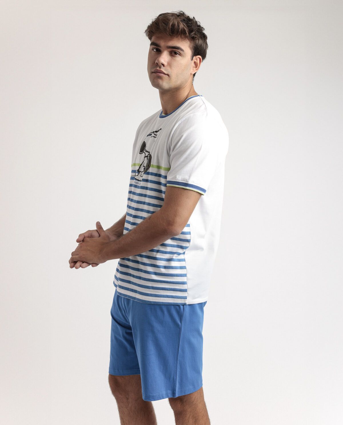 PEANUTS Pijama Manga Corta Tennis Club para Hombre - Imagen 3