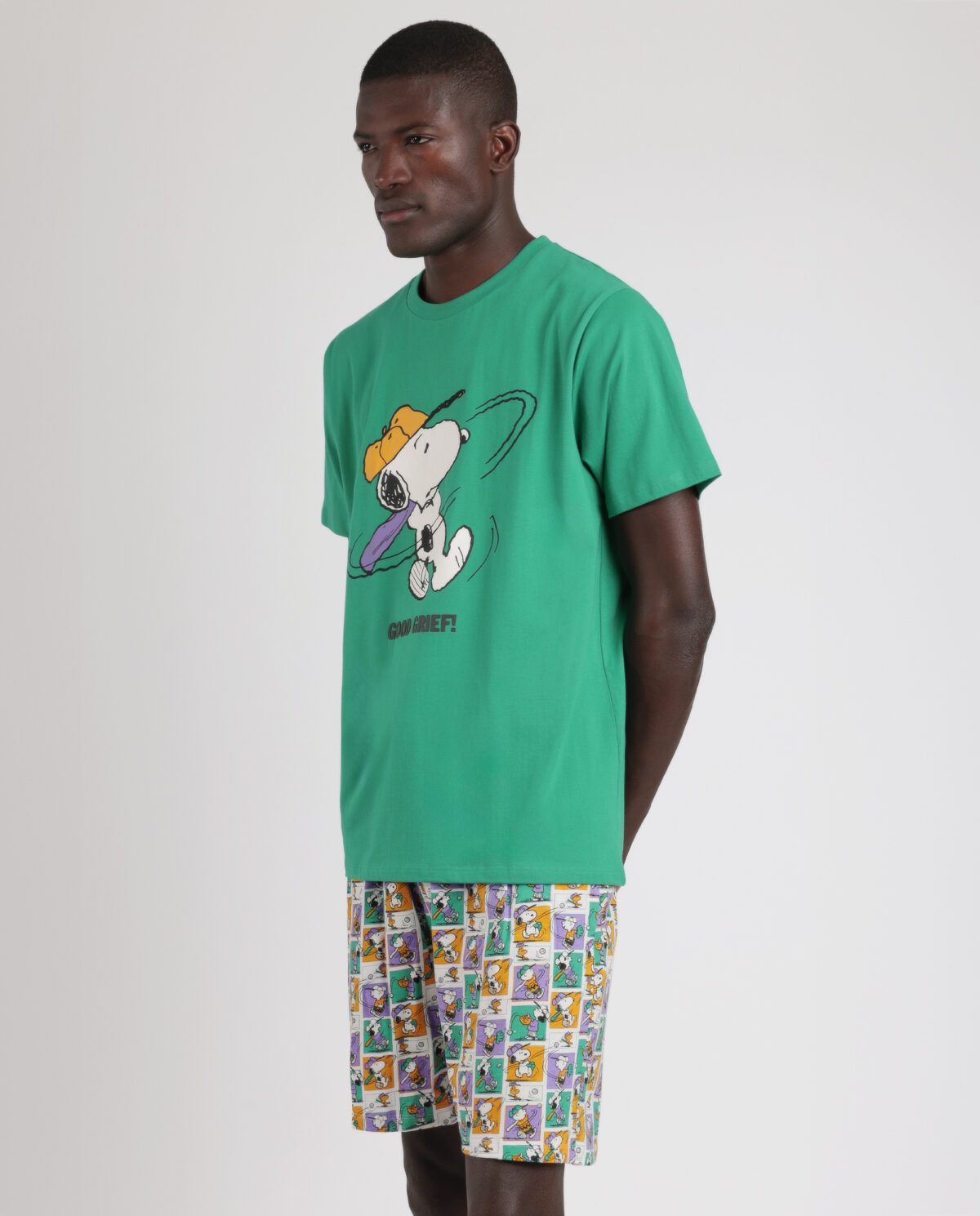 PEANUTS Pijama Manga Corta Good Grief para Hombre - Imagen 3