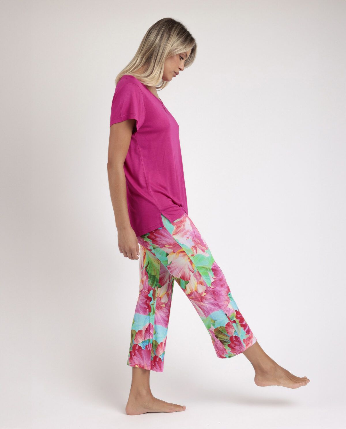 ADMAS GARDEN Pijama Manga Corta Bright Flowers para Mujer - Imagen 2