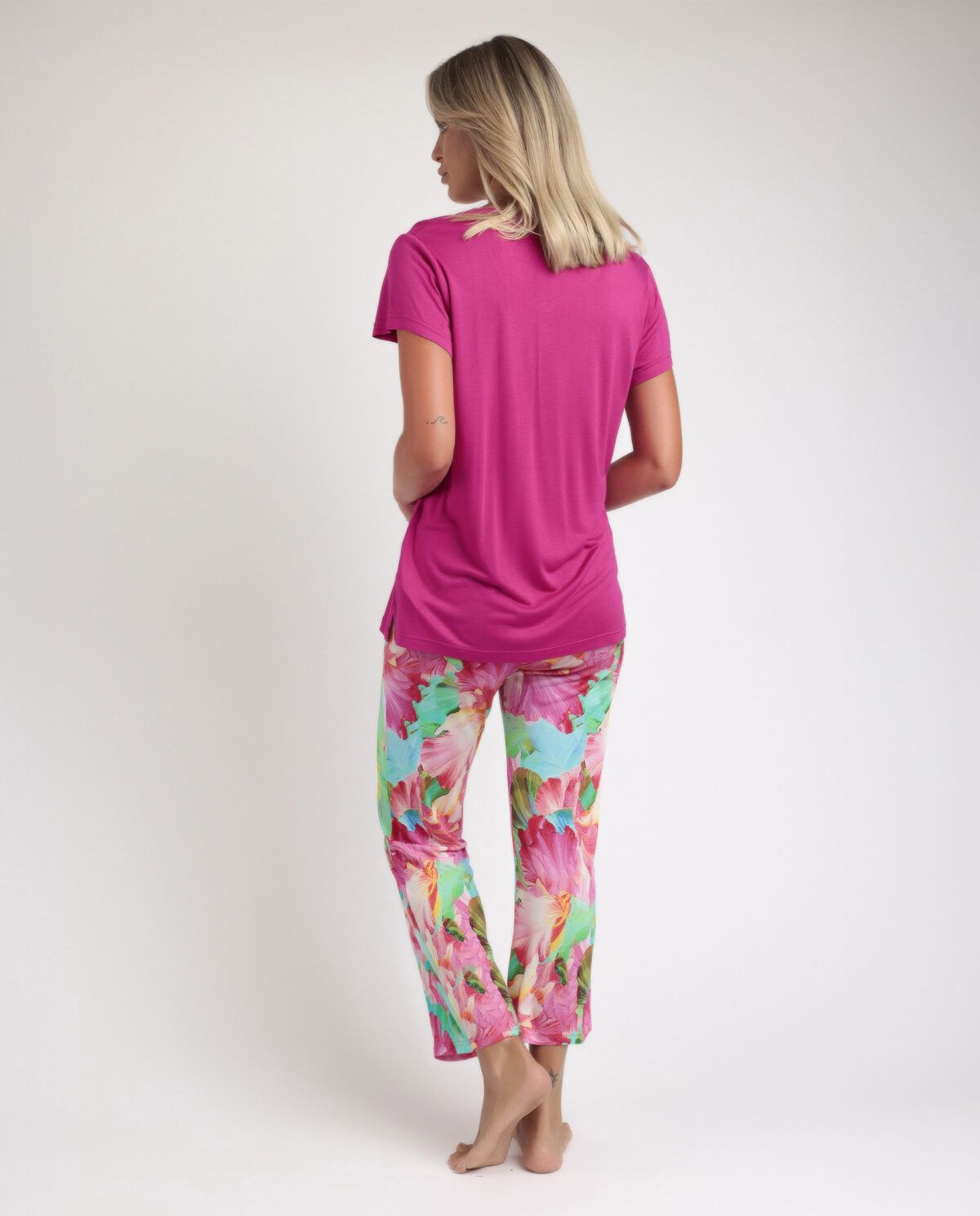 ADMAS GARDEN Pijama Manga Corta Bright Flowers para Mujer - Imagen 3