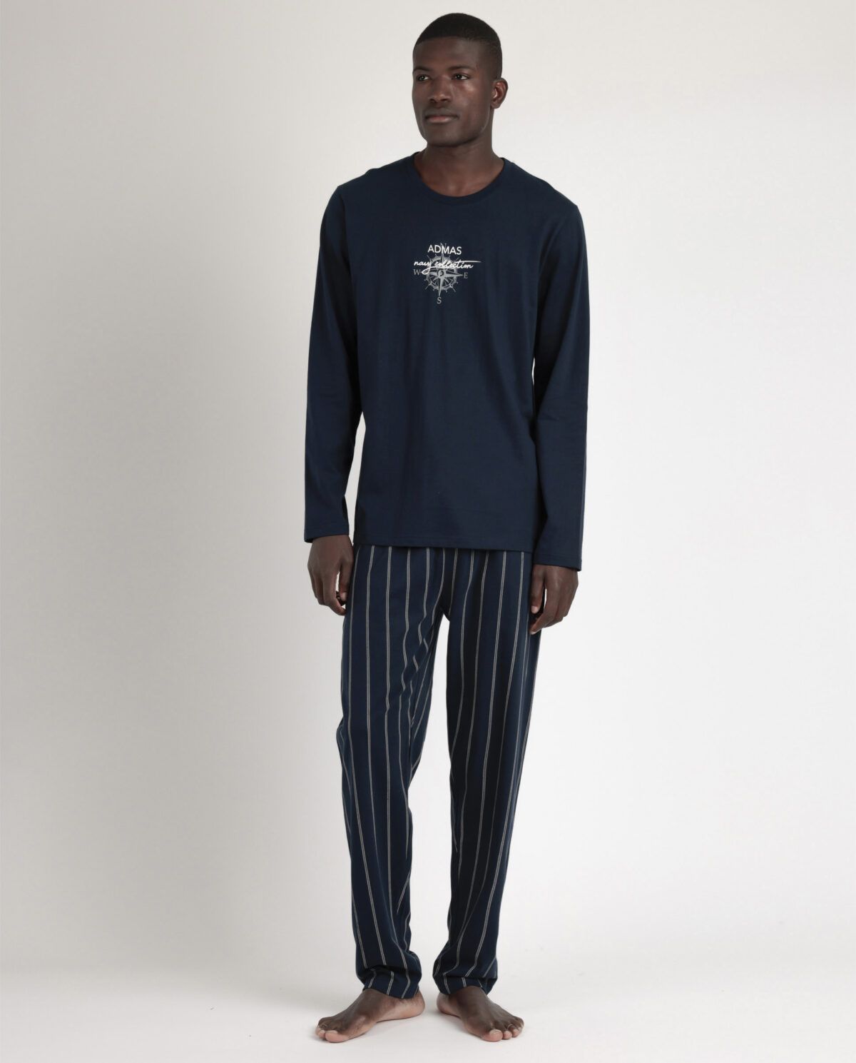 ADMAS Pijama Manga Larga Navy Collection para Hombre