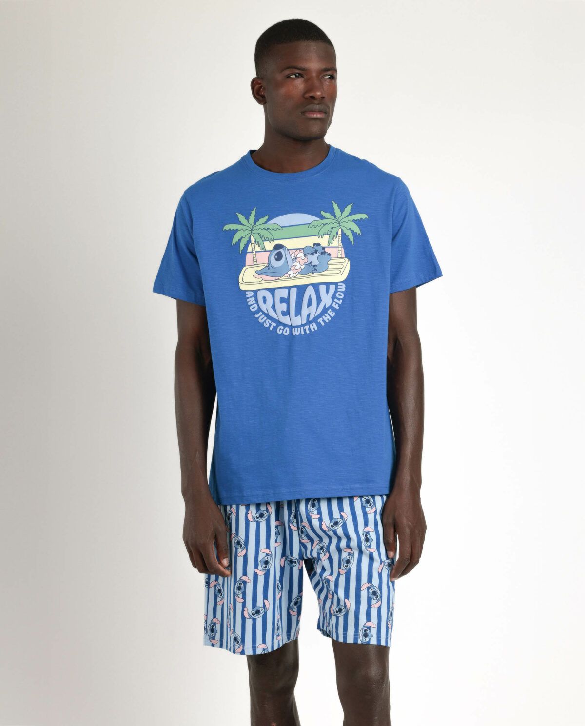 DISNEY Pijama Manga Corta Stitch Waves para Hombre