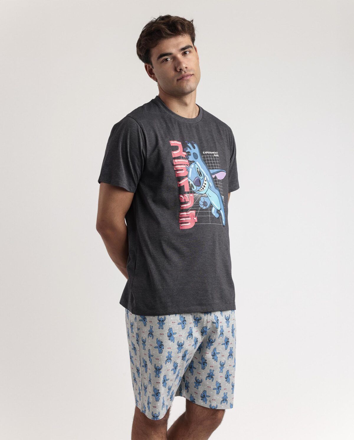 DISNEY Pijama Manga Corta Stitch Anime para Hombre - Imagen 3