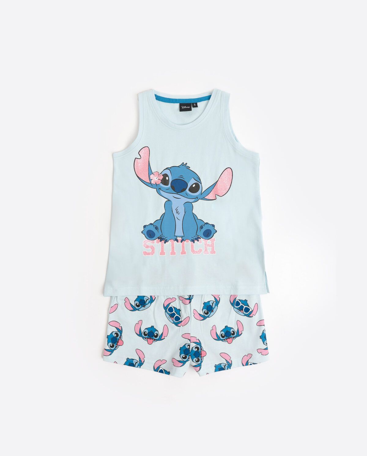 DISNEY Pijama Sin Mangas Stitches para Niña