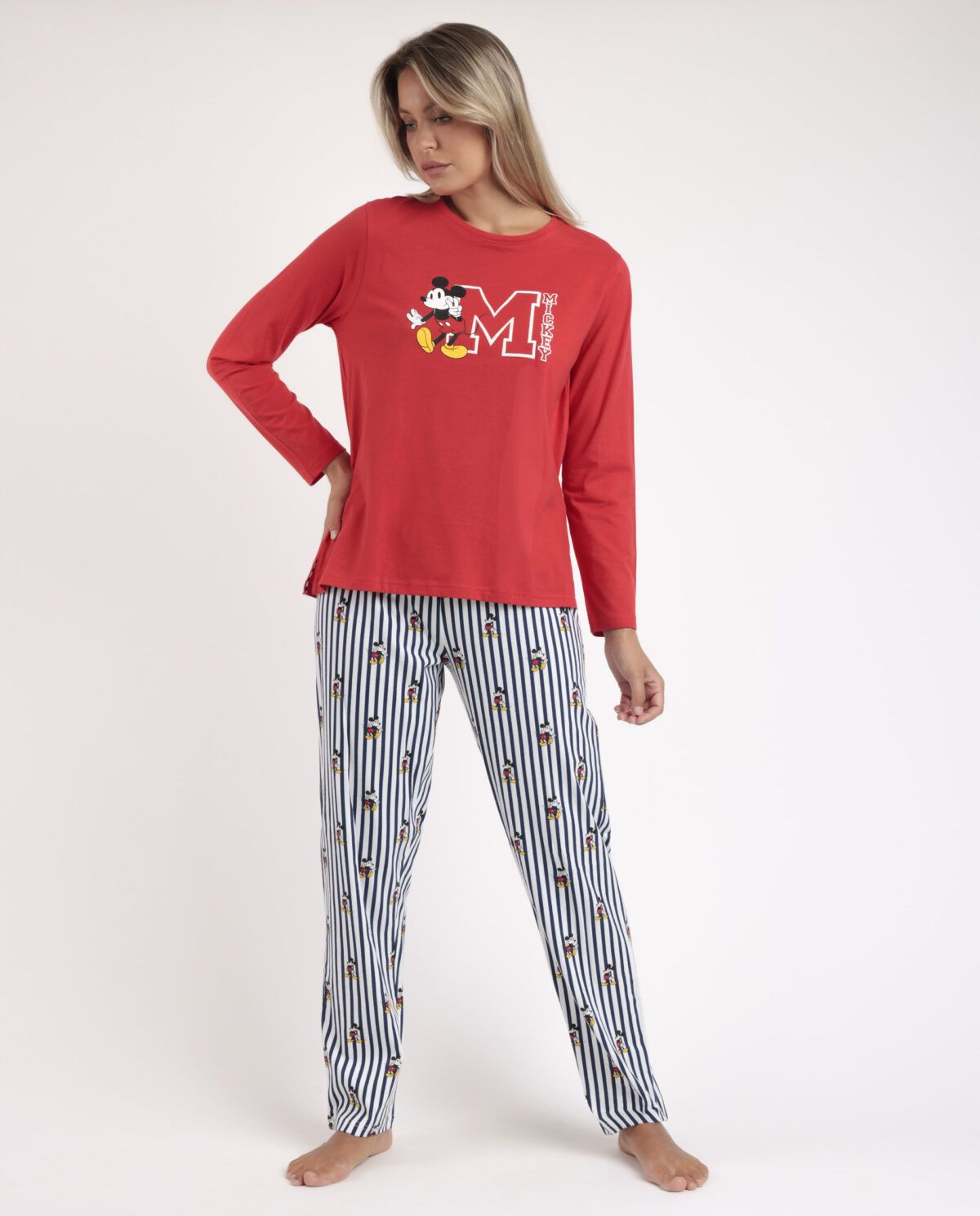 DISNEY Pijama Manga Larga Mickey Ny Summer para Mujer