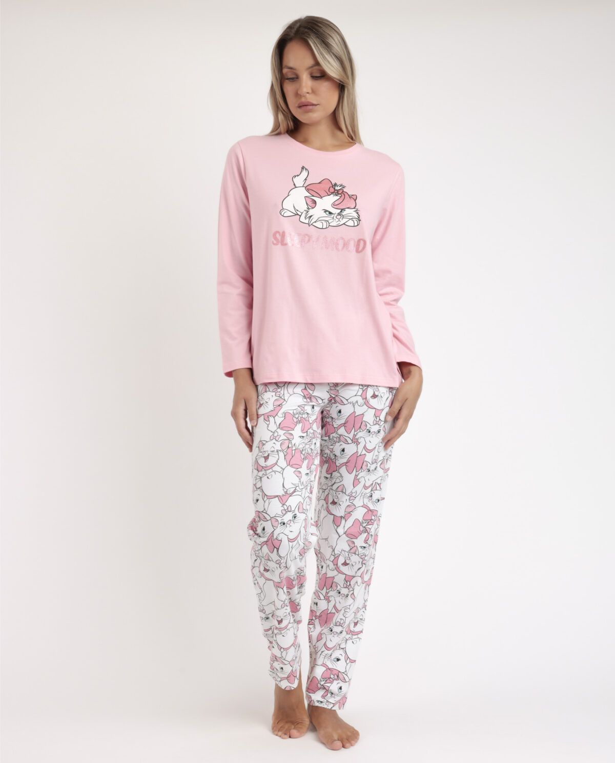 DISNEY Pijama Manga Larga Sleepy Marie para Mujer